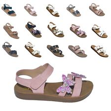 Novas Sandálias Sapatos Flexíveis Meninas Crianças Gladiador Tiras Chinelos Planos comprar usado  Enviando para Brazil