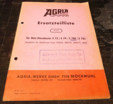 Rig agria ersatzteilliste gebraucht kaufen  Künzing