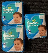 3 x Vintage Pieluchy Pieluchy Couche Pieluchy Pampers Active Baby Dry 2020 ZAPIECZĘTOWANE na sprzedaż  PL