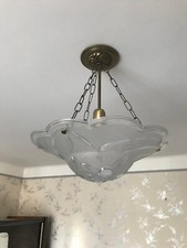 Lustre verre signé d'occasion  Châteauroux