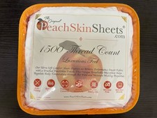 Conjunto de capa de edredom PeachSkinSheets 1500tc resfriamento macio QUEEN clássico branco caixa aberta comprar usado  Enviando para Brazil