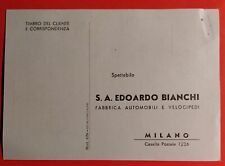 Cartolina edoardo bianchi usato  Pistoia