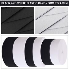 Usado, Cordão elástico plano 3mm-75mm de largura elástico preto e branco para costurar cintura comprar usado  Enviando para Brazil