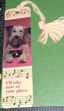 vintage Bookmarks,1 ANTIOCH With Tassel,dog Music  I'll Take Note Of Your Place comprar usado  Enviando para Brazil
