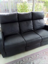 Grey leather sofa for sale  TROON
