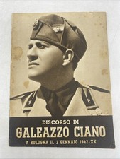 Discorso galeazzo ciano usato  Borgo Mantovano
