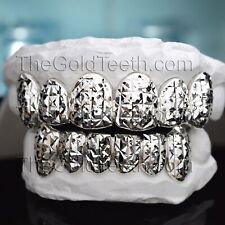 Dientes de parrilla reales personalizados Grillz de plata esterlina .925 corte princesa hechos a mano segunda mano  Embacar hacia Argentina