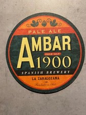 Tapa de cerveza Coaster Beermat España Ambar 1900 Pale Ale #1011# segunda mano  Embacar hacia Mexico