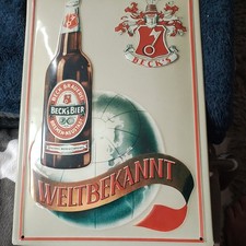 Beck bier blechschild gebraucht kaufen Beck bier blechschild gebraucht kaufen  Bremen