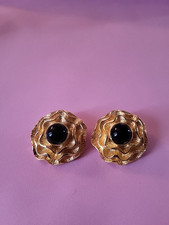 Usado,  Clipes de sapato vintage folheados a ouro preto Lucite Musi floral comprar usado Usado,  Clipes de sapato vintage folheados a ouro preto Lucite Musi floral comprar usado  Enviando para Brazil