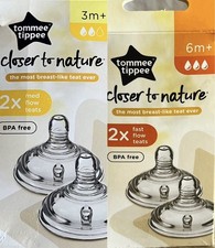 Mamadeira Tommee Tippee Closer To Nature tetinas de fluxo rápido e tetinas de fluxo médio comprar usado  Enviando para Brazil