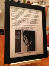 ANÚNCIO PROMOCIONAL ORIGINAL EMOLDURADO 1975 BOB DYLAN "BLOOD ON THE TRACKS" LP ÁLBUM CD comprar usado  Enviando para Brazil