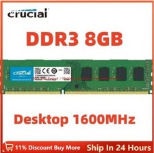CRUCIAL DDR3 8GB 1600 MHz PC3-12800 Desktop Memory RAM Non ECC 240Pin DIMM 8GB comprar usado CRUCIAL DDR3 8GB 1600 MHz PC3-12800 Desktop Memory RAM Non ECC 240Pin DIMM 8GB comprar usado  Enviando para Brazil