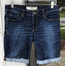 Bermuda Abercrombie & Fitch tamanho 10 azul jeans algemada elástica perfeita C1 comprar usado  Enviando para Brazil