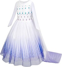 VESTIDO FANTASIA PRINCESA JERRIS APPAREL PARA CRIANÇAS, TAMANHO 4T - BRANCO/ROXO comprar usado  Enviando para Brazil