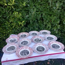 Assiettes dessert roses d'occasion  L'Isle-en-Dodon