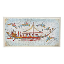 Fresque navires dauphins d'occasion  Expédié en France