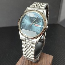 Citizen Vintage QZ Relógio Anos 80 Corte Vidro Moldura Canelada Dia Data Japão Raro comprar usado  Enviando para Brazil