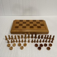 Wood chess checkers for sale  East Flat Rock