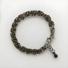 Pulseira de corrente dupla espiral 8 pol. Extensor com berloque rosa feito à mão comprar usado  Enviando para Brazil