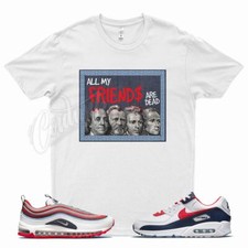 Camiseta branca FRIENDS N Air Max 97 Chile vermelha azul denim patriótico 90 1 95, usado comprar usado  Enviando para Brazil