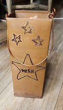 Suporte de vela WHIMSICAL STAR WISH luminária quadrada cobre sólido lanterna #70053 comprar usado  Enviando para Brazil