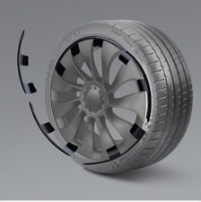 Protetor de aro de roda Tesla modelo Y para 21" conjunto de 4 rodas Uberturbin preto fosco comprar usado  Enviando para Brazil
