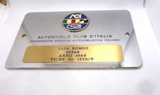 PLACCHETTA ACI ALFA ROMEO COMMISSIONE SPORTIVA FICHE NUMERATA 1968 AUTOMOBILISMO comprar usado  Enviando para Brazil