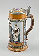 9345064 Ceramica Chromolith Boccale Mettlach Villeroy & Boch " Vecchio Gente comprar usado  Enviando para Brazil