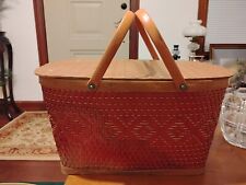 picnic basket wicker rattan for sale  Evansville