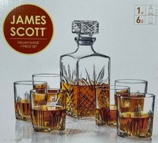 NOVO Conjunto de 7 Peças de Whisky James Scott Glass Decantador Artesanal Italiano e 6 Copos comprar usado NOVO Conjunto de 7 Peças de Whisky James Scott Glass Decantador Artesanal Italiano e 6 Copos comprar usado  Enviando para Brazil