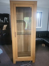 Oak display cabinet for sale  WELLINGBOROUGH