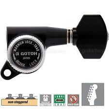 NOVO Gotoh SG381-07 MGT 6 Conjunto de Afinadores de Bloqueio em Linha NÃO ESCALONADO - PRETO comprar usado  Enviando para Brazil