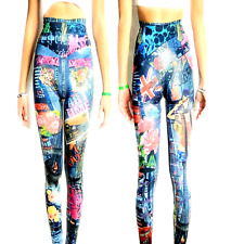Leggings denim jeans usato  Scandicci