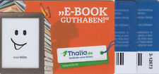 Thalia (D) Geschenkkarte E-Book Guthaben - wahlw. MIT oder OHNE seitliche Nummer comprar usado  Enviando para Brazil