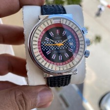 Compressor Skin Diver Morteau france Perpetua calendário 3 coroas moldura giratória DD comprar usado  Enviando para Brazil