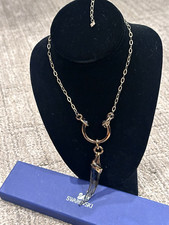 PINGENTE DE DENTE DE DRAGÃO CRISTAL SWAROVSKI 3" 17" CAIXA DE COLAR DE OURO DESLUMBRANTE EU comprar usado  Enviando para Brazil