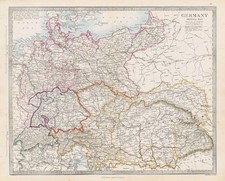 Germany antique map for sale Germany antique map for sale  GLASGOW