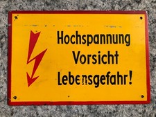 Blechschild hochspannung leben gebraucht kaufen  Glauchau