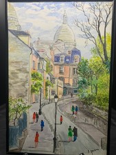 Aquarelle montmartre sacré d'occasion  Chauny