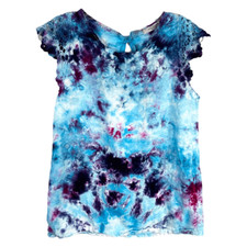 Viola Borghi Médio Top Vitória Dança Tie Dye Feito à Mão Linho Azul Renda 1611 comprar usado  Enviando para Brazil