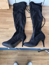 Womans black suede for sale  RAINHAM