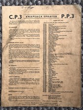 Knapsack sprayer c.p.3 for sale  BOSTON