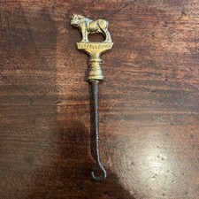 Brass button hook for sale  DISS