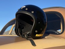 Capacete Bell vintage Magnum III preto com capacete de motocicleta amarelo 1975 DOT, usado comprar usado  Enviando para Brazil