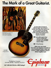 Guitarra acústica vintage BROTHER CANE EPIPHONE EJ-200 REVISTA IMPRESSA ANÚNCIO Sunburst comprar usado  Enviando para Brazil