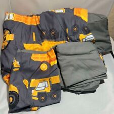 Conjunto de roupa de cama para veículo de construção tamanho duplo cobertor cinza amarelo padrão caminhão comprar usado  Enviando para Brazil