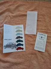 FOLHETO VINTAGE VW DEALER 1964 ESCOLHA DE COR BESOURO E LISTA DE PREÇOS DE ÔNIBUS BESOURO comprar usado  Enviando para Brazil
