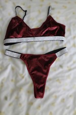 Red crushed velvet for sale  LONDON