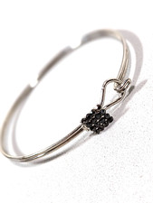 Pulseira de cristal quadrada cinza tom prata 8 polegadas comprar usado  Enviando para Brazil